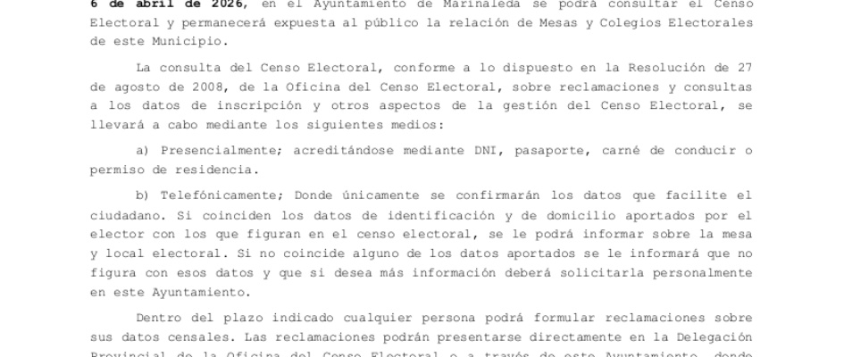 Edicto exposicion censo 2026-autonomicas-Marinaleda.report